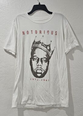 Notorious B.I.G King's County Arena Concert White T-Shirt 1972-1997 Men’s Large